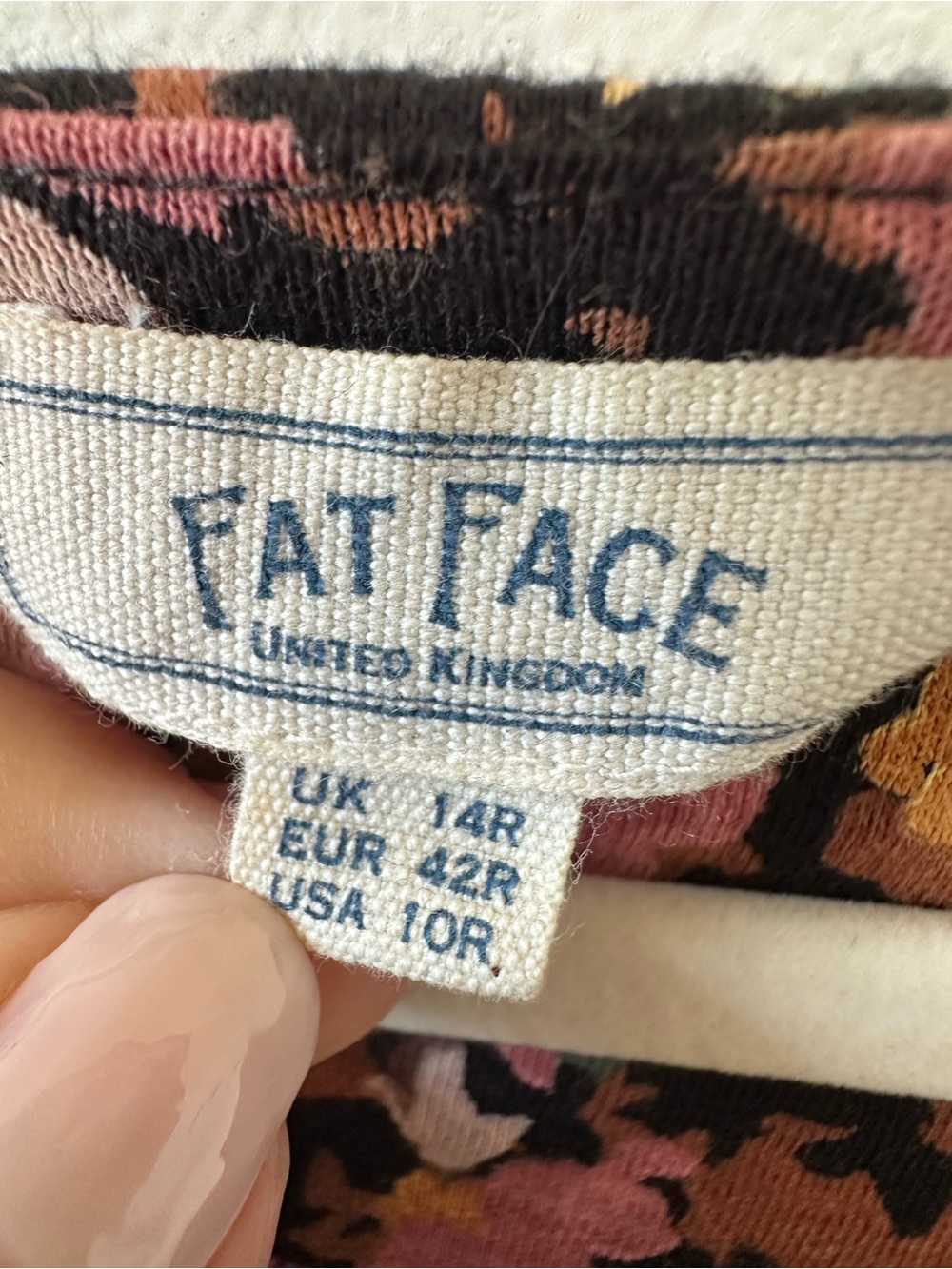 FAT FACE NINA BLACK PETAL PRINT BUTTON TUNIC DRESS Size 10 - Picture 3 of 13